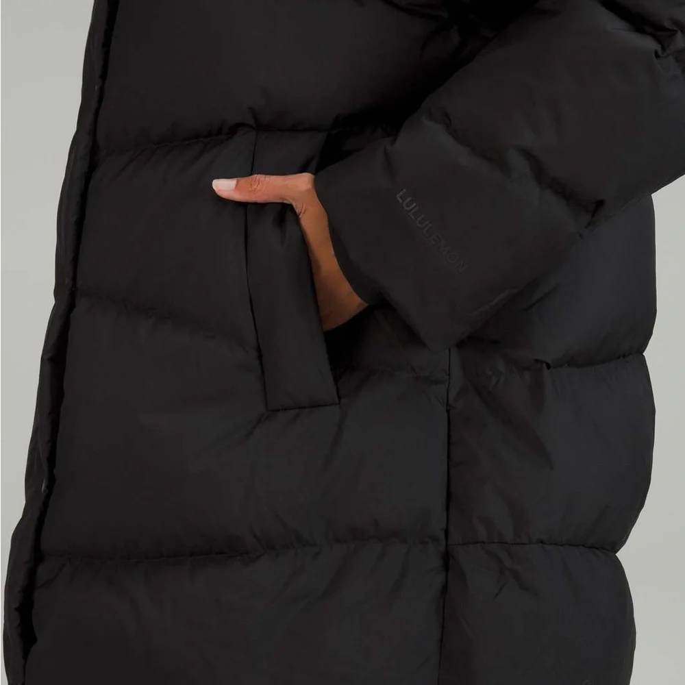 Lululemon Black Long Oversized Down Jacket Size M/L NWT